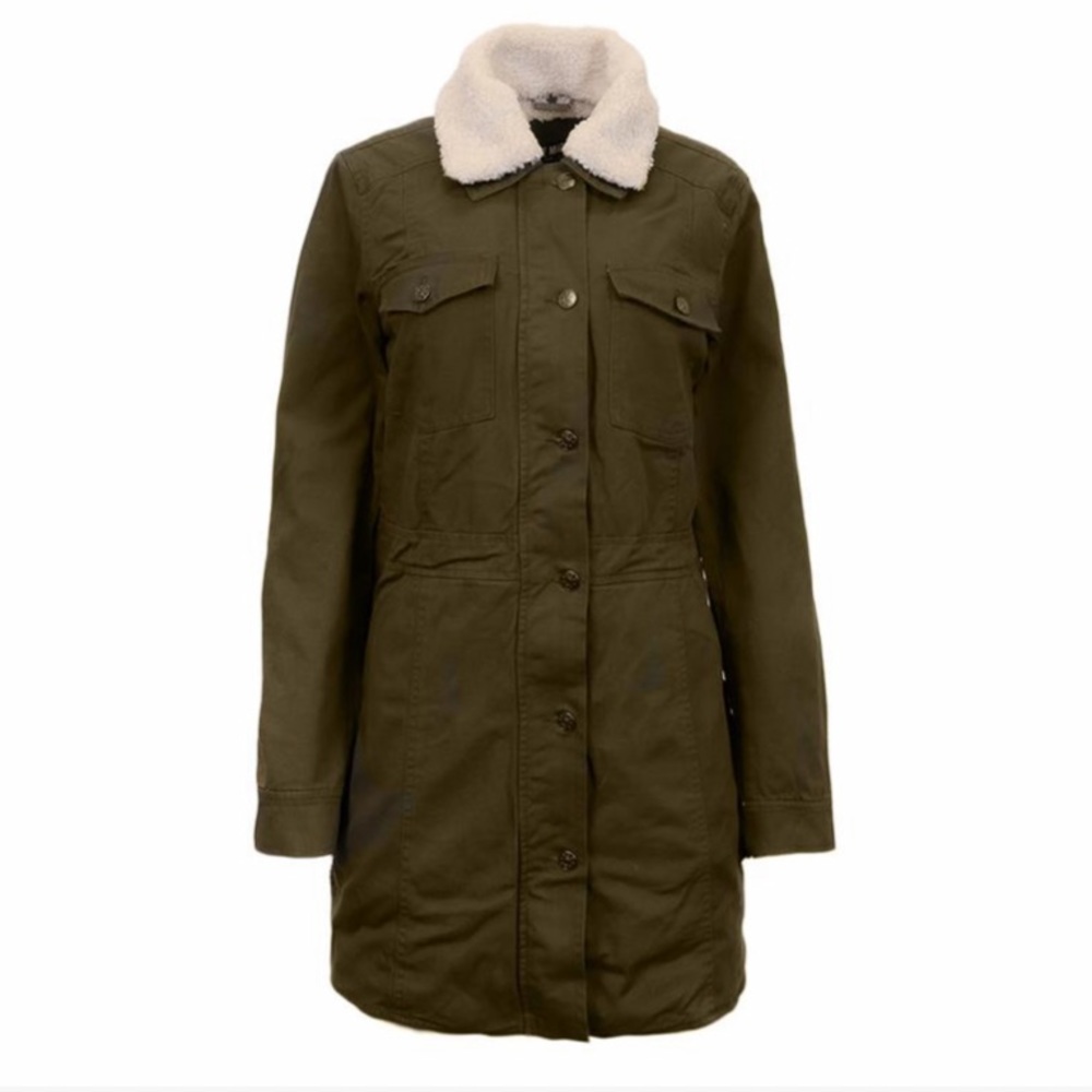 NWT Steve Madden Long Denim Walker Cargo Jacket